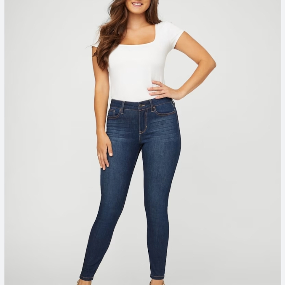 Guess Sculpt Mid Rise Skinny Jeans